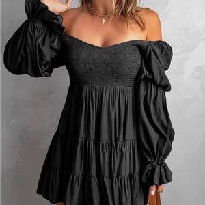 Elegant Black Off-Shoulder Dress